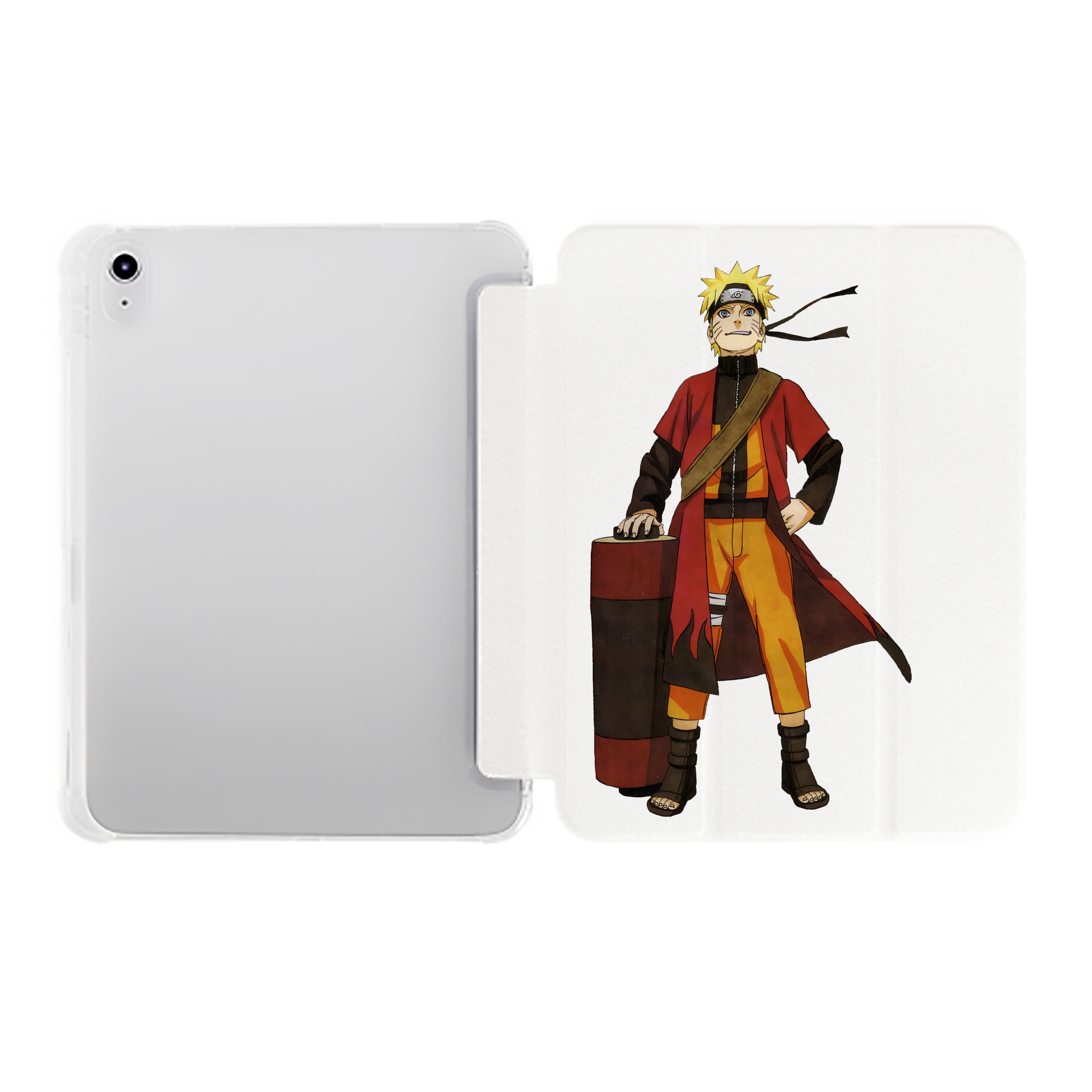 （画像用） NARUTO -ナルト- うずまき ナルト Uzumaki Naruto IPad ケース ペン収納付き 三つ折りスタンド PUレザー×シリコン 対応機種9.5/10.5/10.9インチ